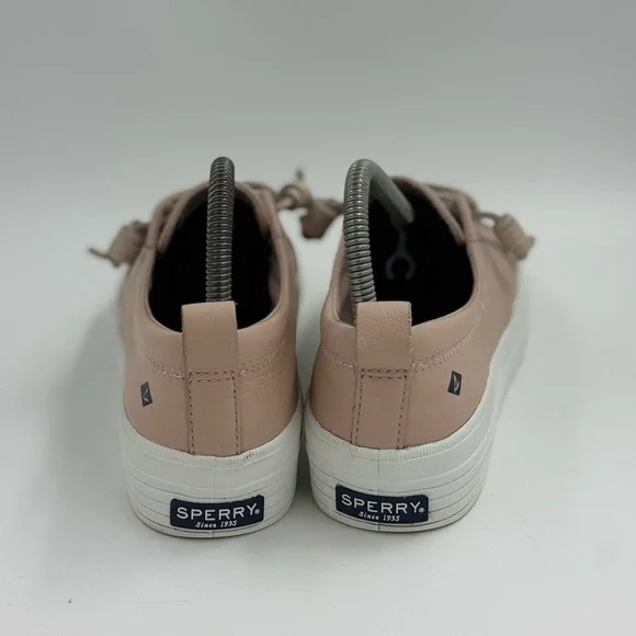 Sperry STS85082 Womens Crest Vibe Nude Leather Memory Foam Sneakers Shoes 8 - Picture 4 of 6